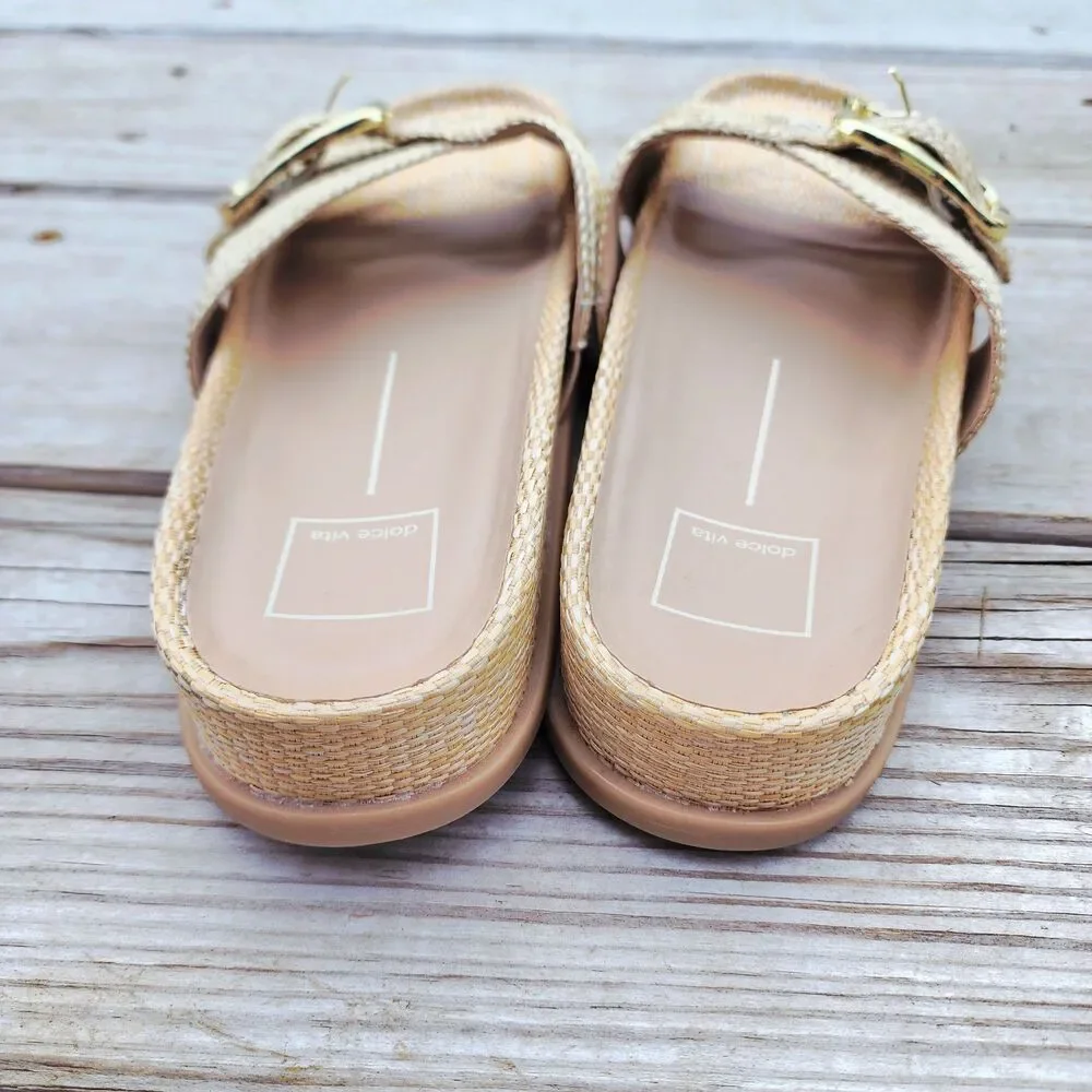 Dolce Vita Women's Sydnee Sandal Vanilla Gold Sz 10M